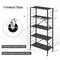 Costway 1/2 PCS Foldable Storage Shelves Adjustable Collapsible Organizer Rack with Wheels